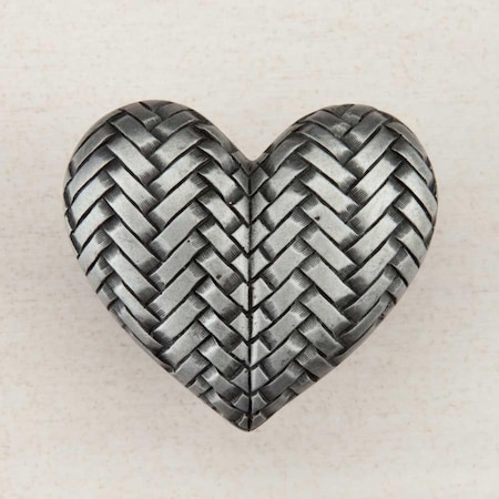 Acorn Mfg Artisan Collection Woven Heart Knob, Antique Pewter DQJPP